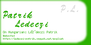 patrik ledeczi business card